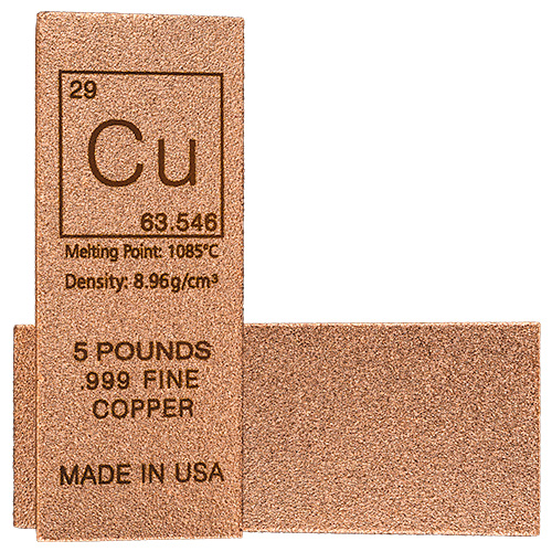 5 Pound Element Copper Bar - Chalcolithic Metals