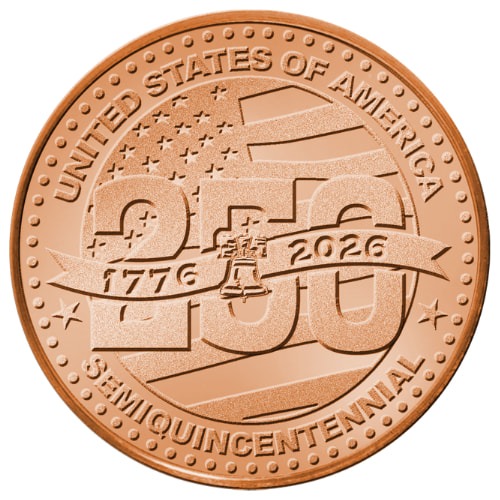Buy America's 250th Anniversary 1 oz Copper Round | SD Bullion