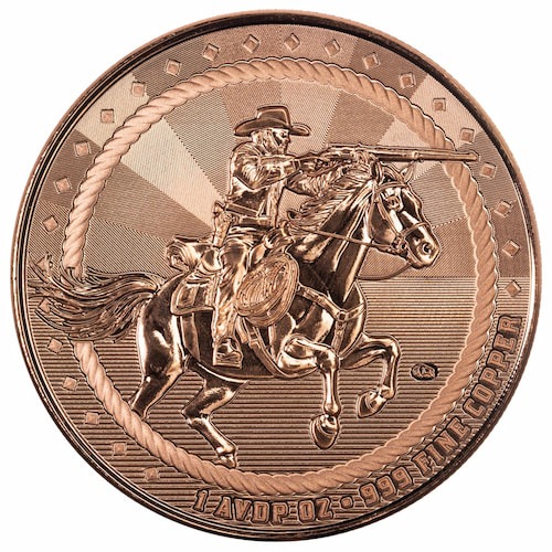 1 oz The Rifleman Copper Round - Cowboy Series