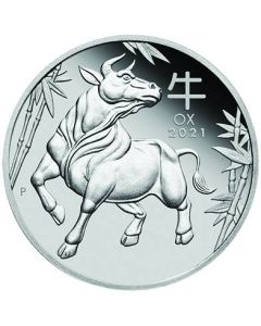 2021 1 oz Year of the Ox Platinum Proof Coin - Perth Mint Lunar Series III