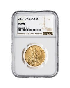 2007 NGC MS-69 1/2 oz American Gold Eagle Coin 