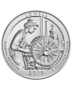 2019 Lowell National Park ATB 5 oz Silver Coin - America The Beautiful