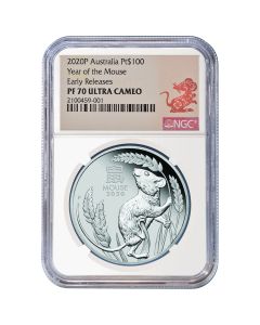 2020 1 oz NGC PF-70 Year of the Mouse Platinum Proof Coin
