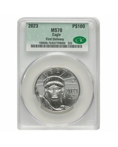 2023 1 oz American Platinum Eagle Coin CAC MS-70 First Delivery 