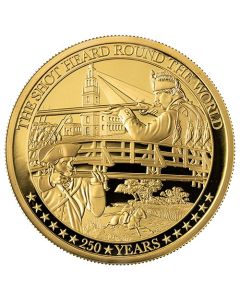2025 2 oz The Battles of Lexington and Concord Proof Gold Coin with Box and COA