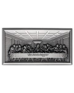 2025 2 oz The Last Supper Antiqued Ultra High Relief Stacker Silver Bar