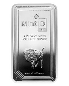 5 oz MintID Buffalo Silver Bar (AES-128 Encrypted)