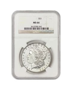 Pre-1921 NGC MS-66 Morgan Silver Dollar - Random Year
