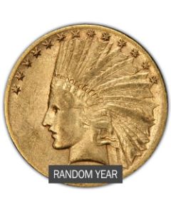 $10 Indian Eagle Gold Coin Random Year  |  VF+