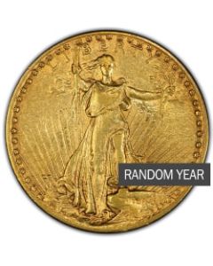 $20 Saint-Gaudens Gold Double Eagle Random Year  |  VF+