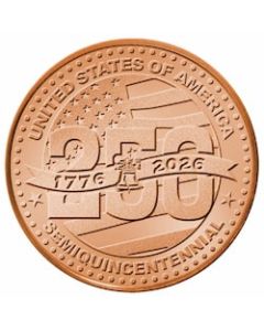 America's 250th Anniversary 1 oz Copper Round America's 250th Anniversary 1 oz Copper Round