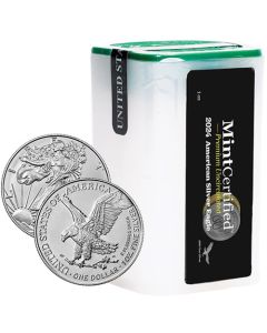2024 Silver Eagle Premium Uncirculated MintCertified™ | Sealed Tube of 20 Coins