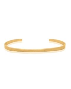 Dual Finish Crossover 24k Gold Bangle| SD24K 