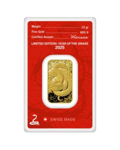 2025 10 Gram Argor-Heraeus Year of the Snake Gold Bar