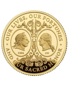 2025 1/4 oz British Two Georges Proof Gold Coin with Box & COA