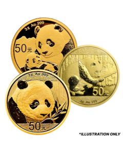 3-gram Chinese Panda Gold Coin - Random Year