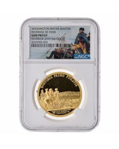 NGC GEM Proof 1 oz French Washington Before Boston Gold Medal