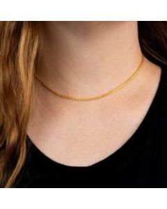 41 cm Gold Wheat Chain Necklace 