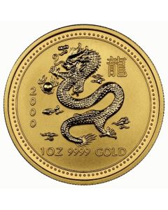 2000 1 oz Year of the Dragon Gold Coin - Lunar Series