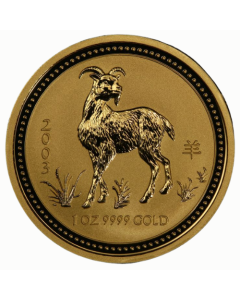2003 1 oz Year of the Goat Gold Coin - Lunar Series I