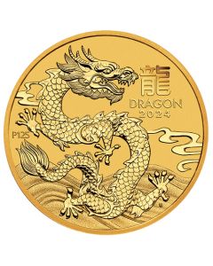 2024 1/2 oz Perth Mint Gold Lunar Dragon Coin - Series III