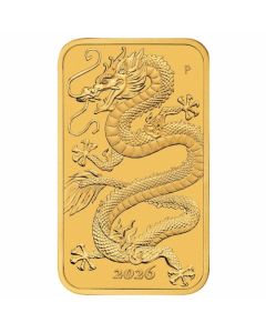2026 1 oz Dragon Rectangular Gold Coin