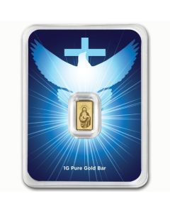 1 Gram Jesus Gold Bar In Dove and Cross Assay