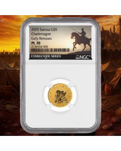 2025 NGC PL-70 Early Releases 1/10 oz Charlemagne Gold Coin - Commander Series