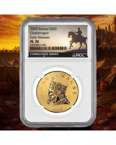 2025 NGC PL-70 Early Releases 1 oz Charlemagne Gold Coin - Commander Series