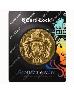 1 oz Scottsdale Mint Gold Lion Stacker Round
