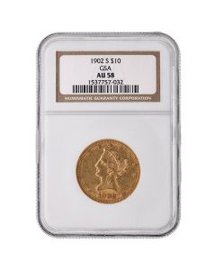 1902-S NGC AU-58 $10 Liberty Gold Coin - From GSA