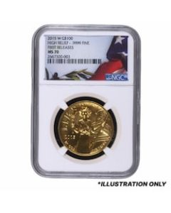 2015-W NGC/PCGS MS-70 1 oz American Liberty High Relief Gold Coin