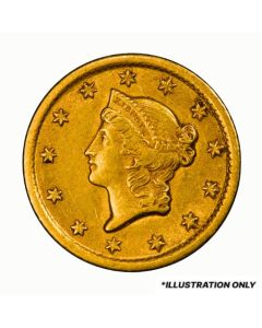 $1 Liberty Head Gold Coin Type I ( Cleaned/Jewelry Grade) - Random Year