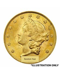 $20 Liberty Double Eagle Gold Coin - Type II - XF - Random Years