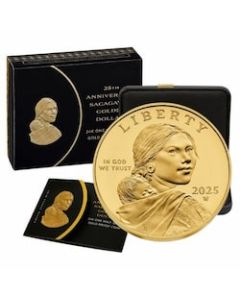 2025-W 1/2 oz 25th Anniversary Sacagawea Dollar 24k Proof Gold Coin