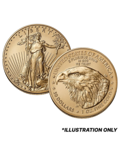 Random US Gold Eagle 1 oz Burnished Coin - Capsule Only