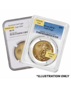 NGC or PCGS MS/SP-70 1 oz American Gold Eagle Burnished Coin - Random Year and Seal