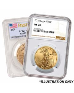 NGC/PCGS MS-70 1 oz American Gold Eagle Coin - Random Year