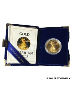 1 oz US Gold Eagle Proof Coin w/ Box and COA – Random Year