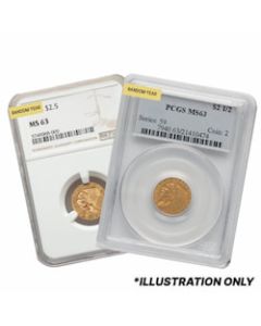 NGC/PCGS MS-63 $2.50 Indian Head Quarter Eagle Gold Coin - Random Year