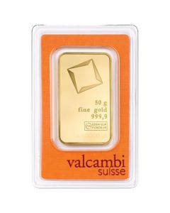 50 Gram Valcambi Gold Bar - In Assay