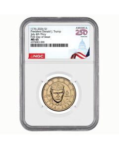 2026-P US Trump Dollar July 4th Privy NGC MS-65 FDOI America 250 Label