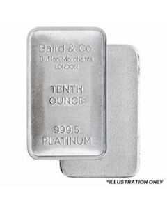 1/10 oz Platinum Bar - Design Our Choice