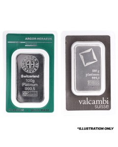 100 Gram Platinum Bars - Design Our Choice