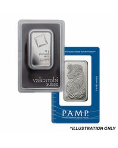 50 Gram Platinum Bars - Design Our Choice