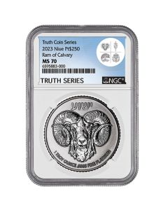 2023 NGC PF-70 1 oz Ram of Calvary Reverse Proof Platinum Coin