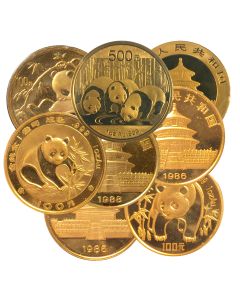 1 oz Chinese Gold Panda Coins - Random Year