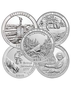 5 oz ATB America The Beautiful Silver Coin - Random Year