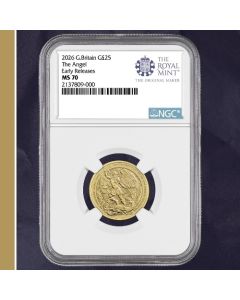 2026 NGC MS-70 Early Releases 1/4 oz British Angel Gold Coin