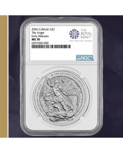 2026 NGC MS-70 Early Releases 1 oz British Angel Silver Coin